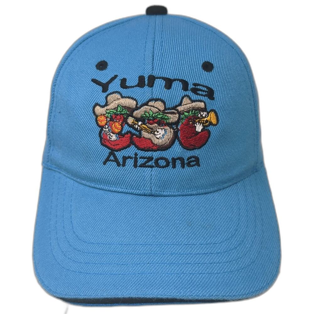 Academy Fits Yuma Arizona Mariachi Chili Peppers Blue Strapback Baseball Cap Hat